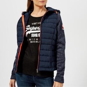 Superdry Hooded Storm Knit Hybrid Jacket, Size L